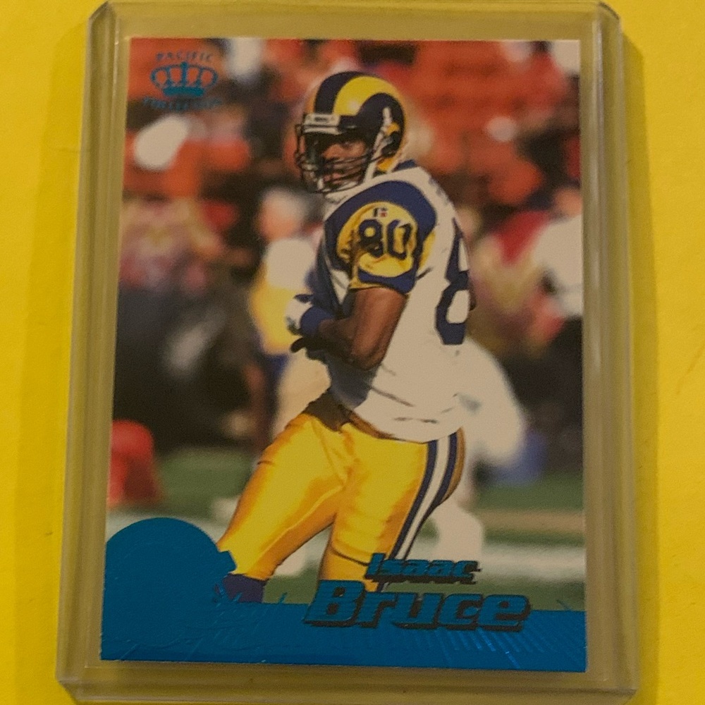 Isaac Bruce [Blue] #417 1996 Pacific Crown Collection Football Trading Card